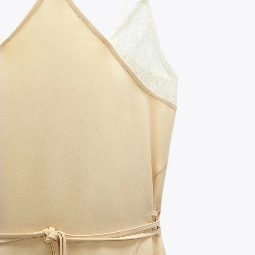 NWT ZARA COMBINATION LACE DRESS